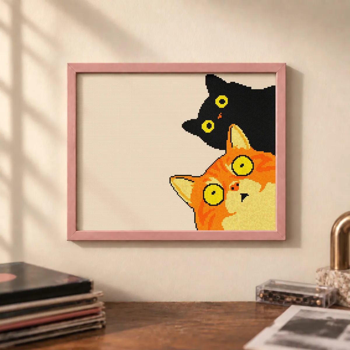 Preview 4 of 2 cats staring