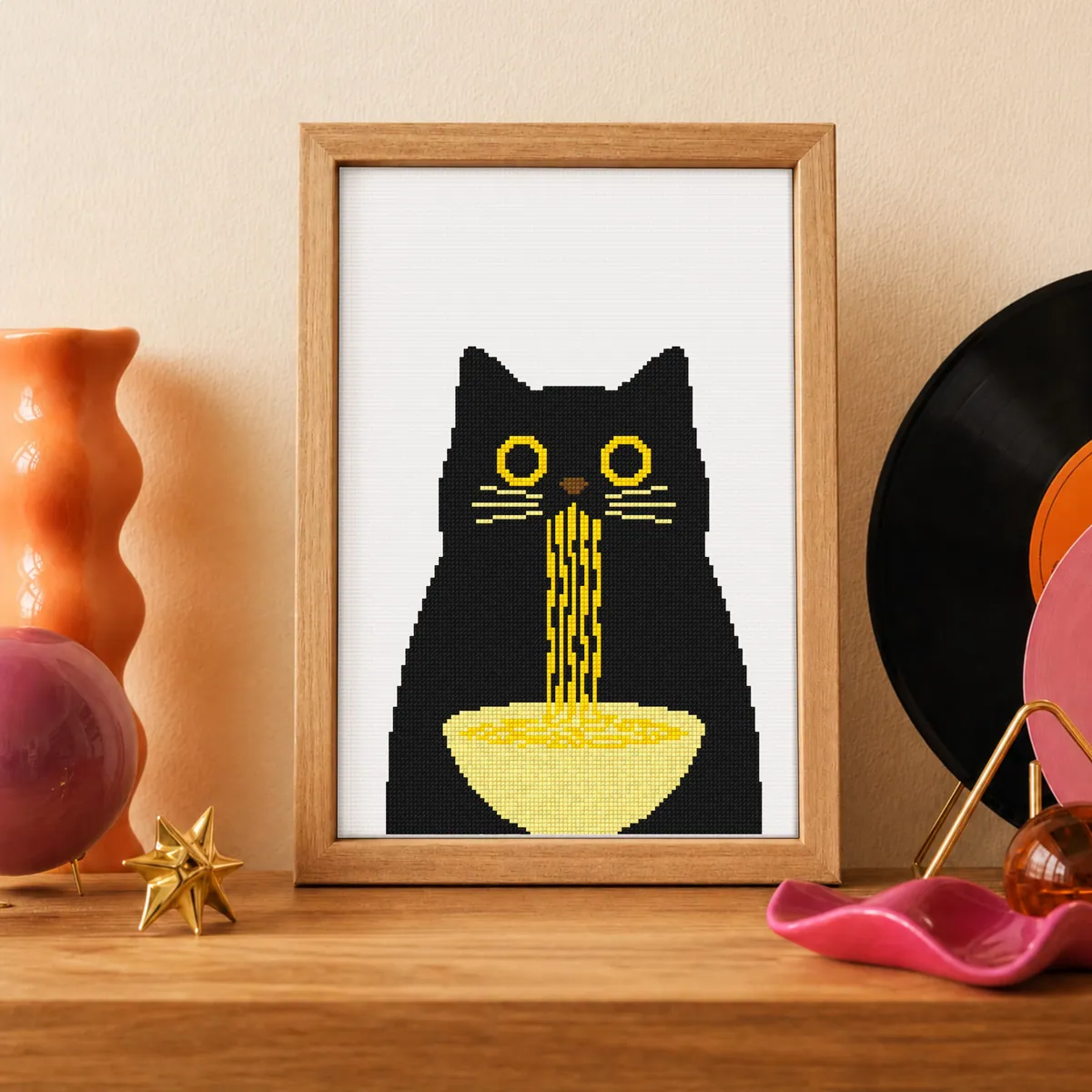 Preview 3 of Black cat with noodles