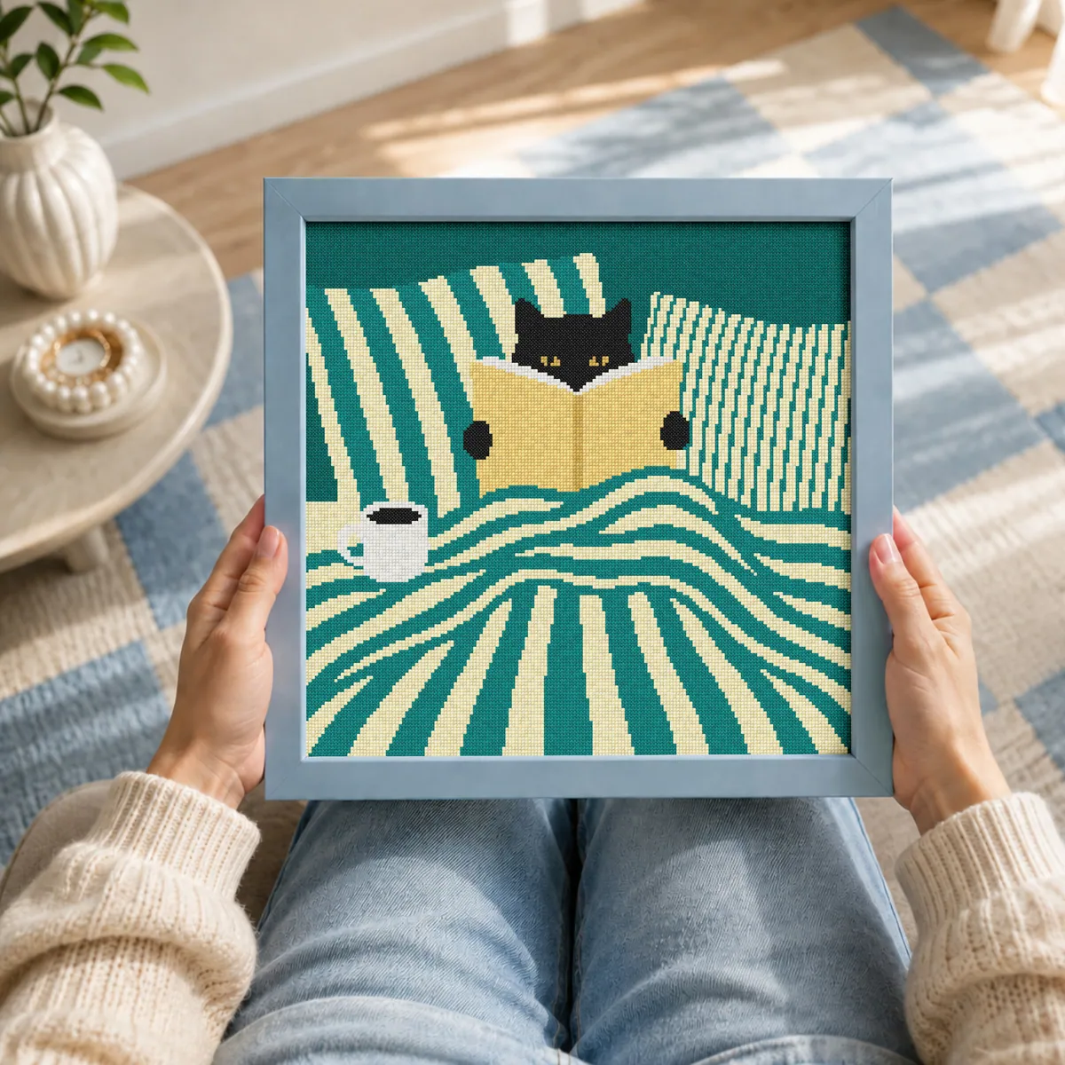 Preview 3 of Cat in bed reading
