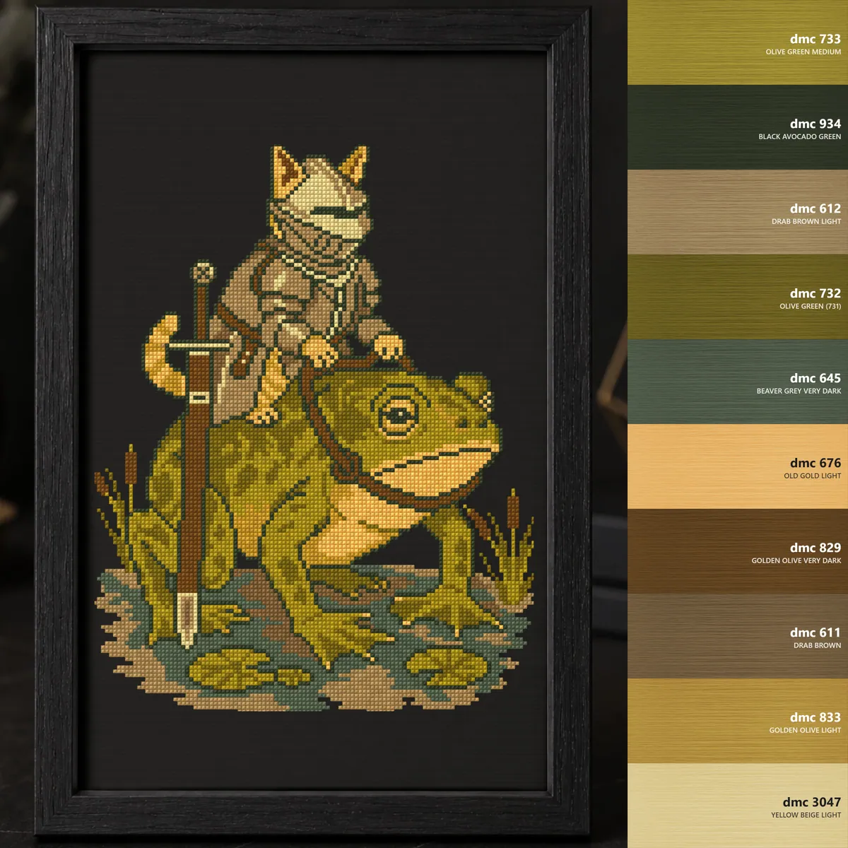 Preview 2 of Cat Knight Riding a Frog