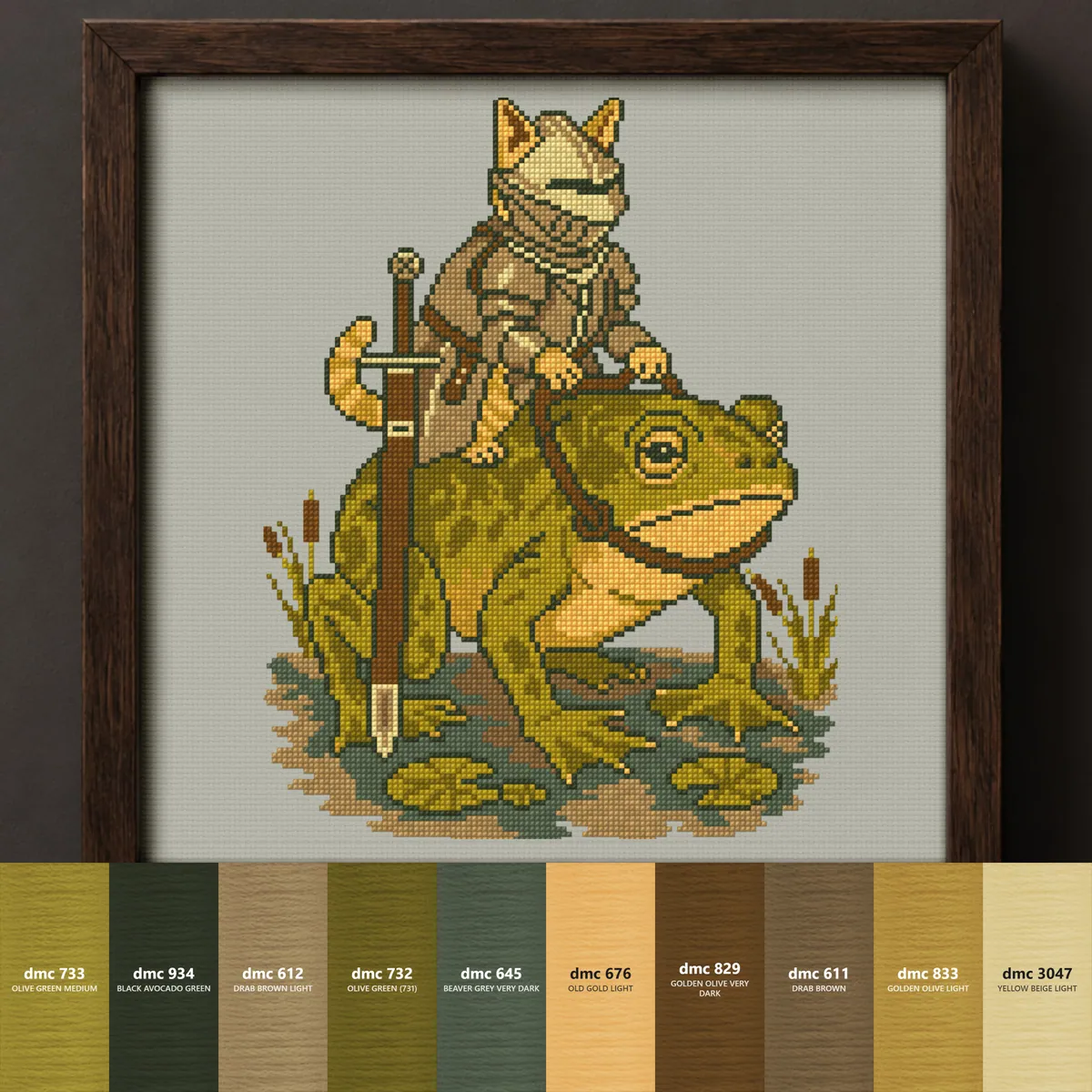 Preview 3 of Cat Knight Riding a Frog