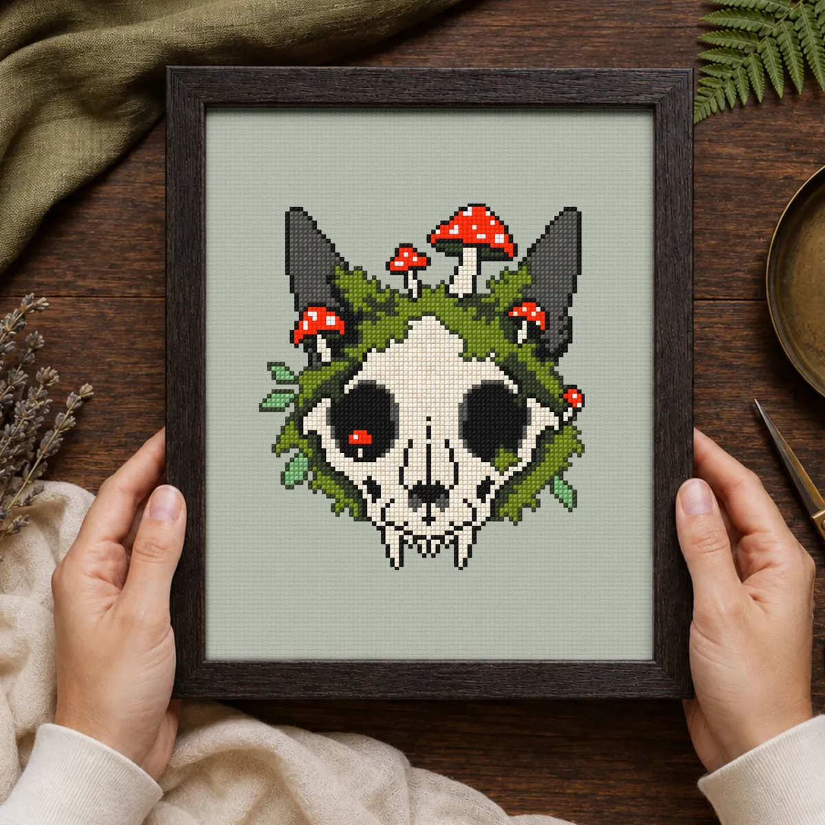 Preview 3 of Cat Skull and Mushrooms