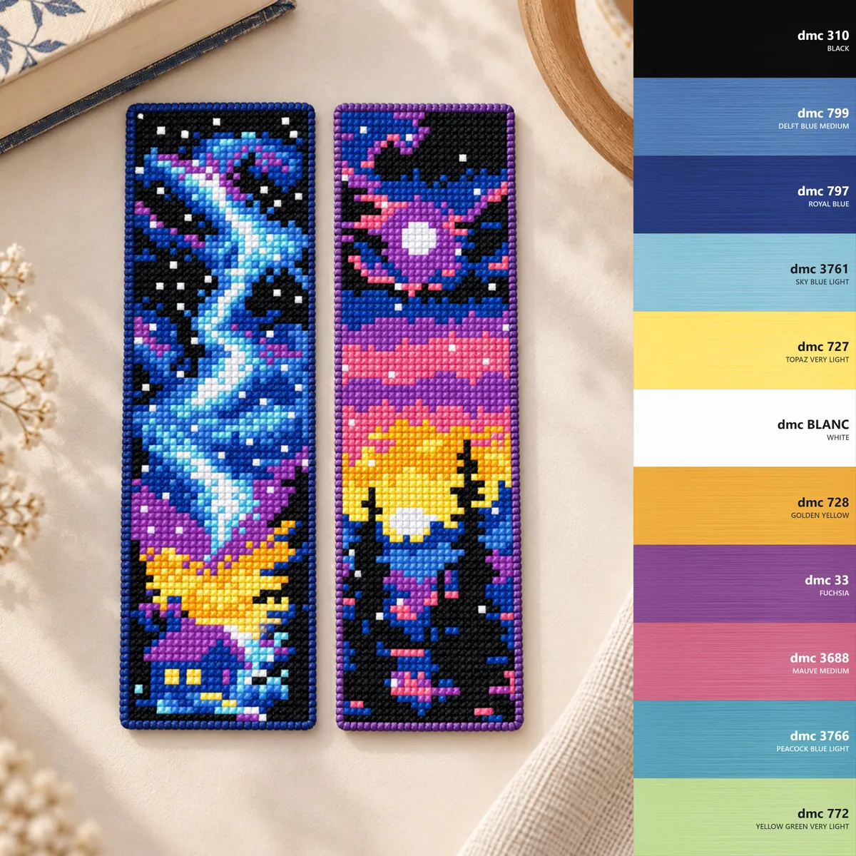 Preview 2 of Celestial Sunset Skies Bookmark Set