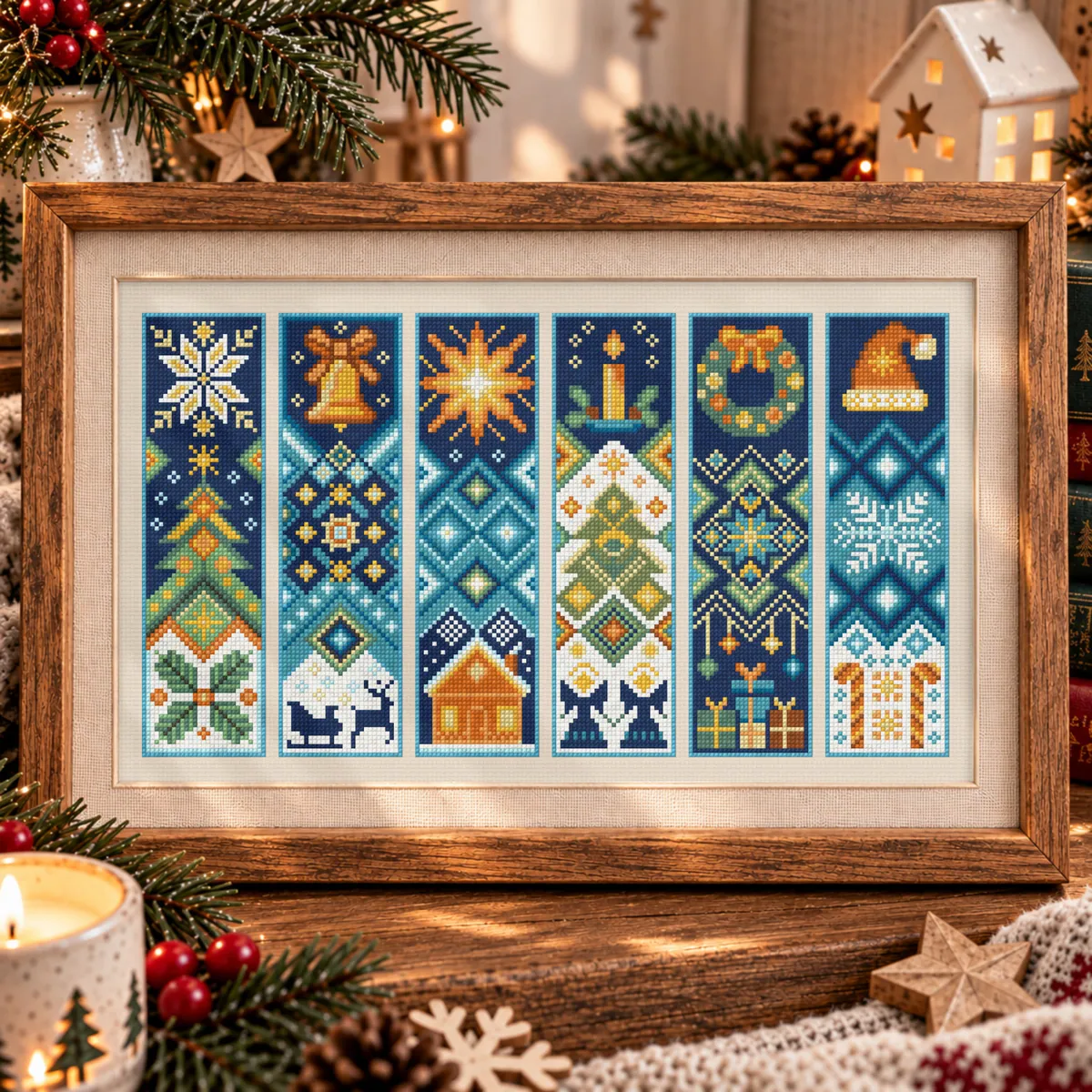 Preview 2 of Christmas Nordic Bookmarks Set