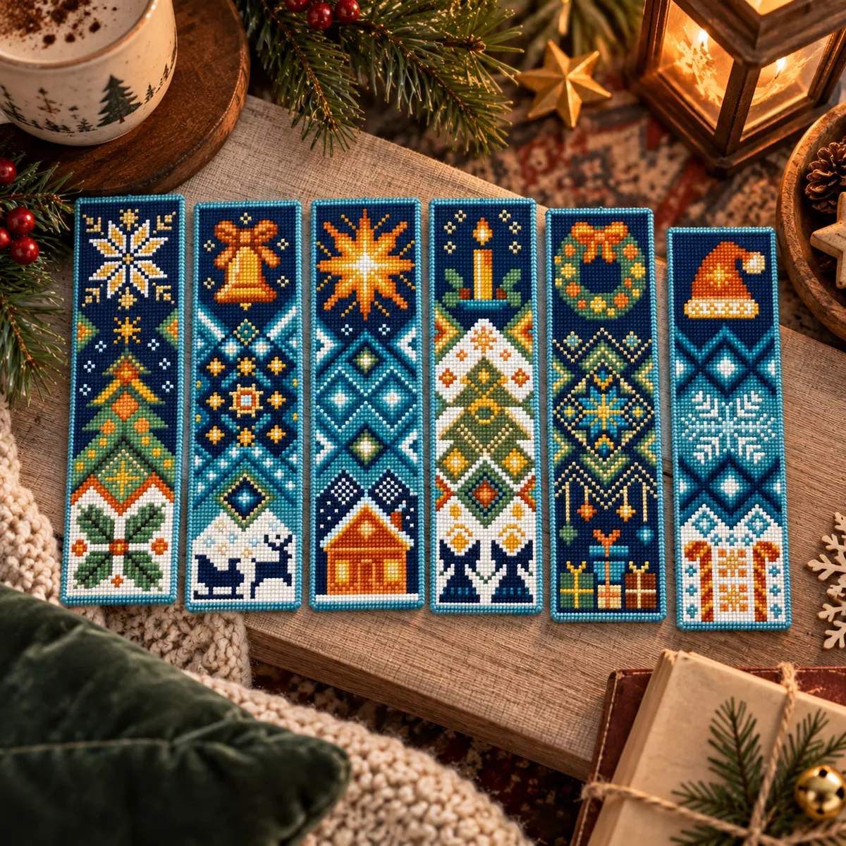 Preview 3 of Christmas Nordic Bookmarks Set