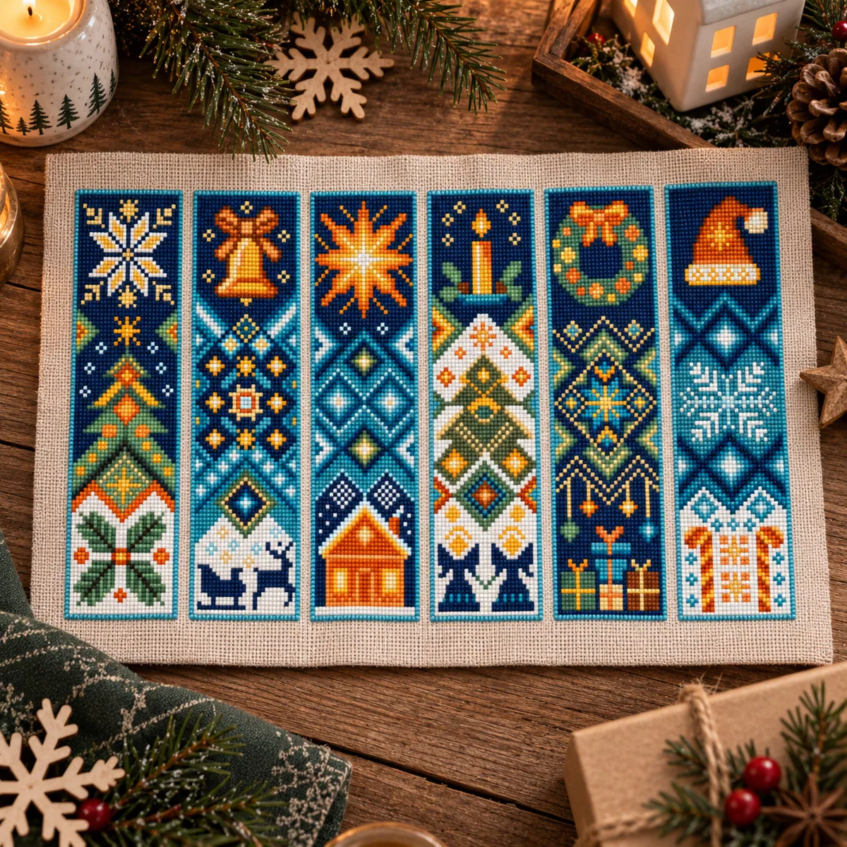 Preview 5 of Christmas Nordic Bookmarks Set