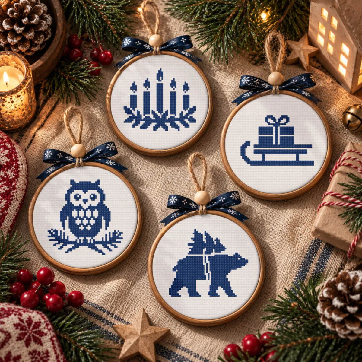 Preview 3 of Christmas Nordic Ornaments Monochrome