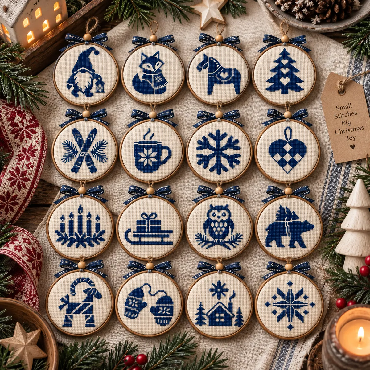 Preview 5 of Christmas Nordic Ornaments Monochrome