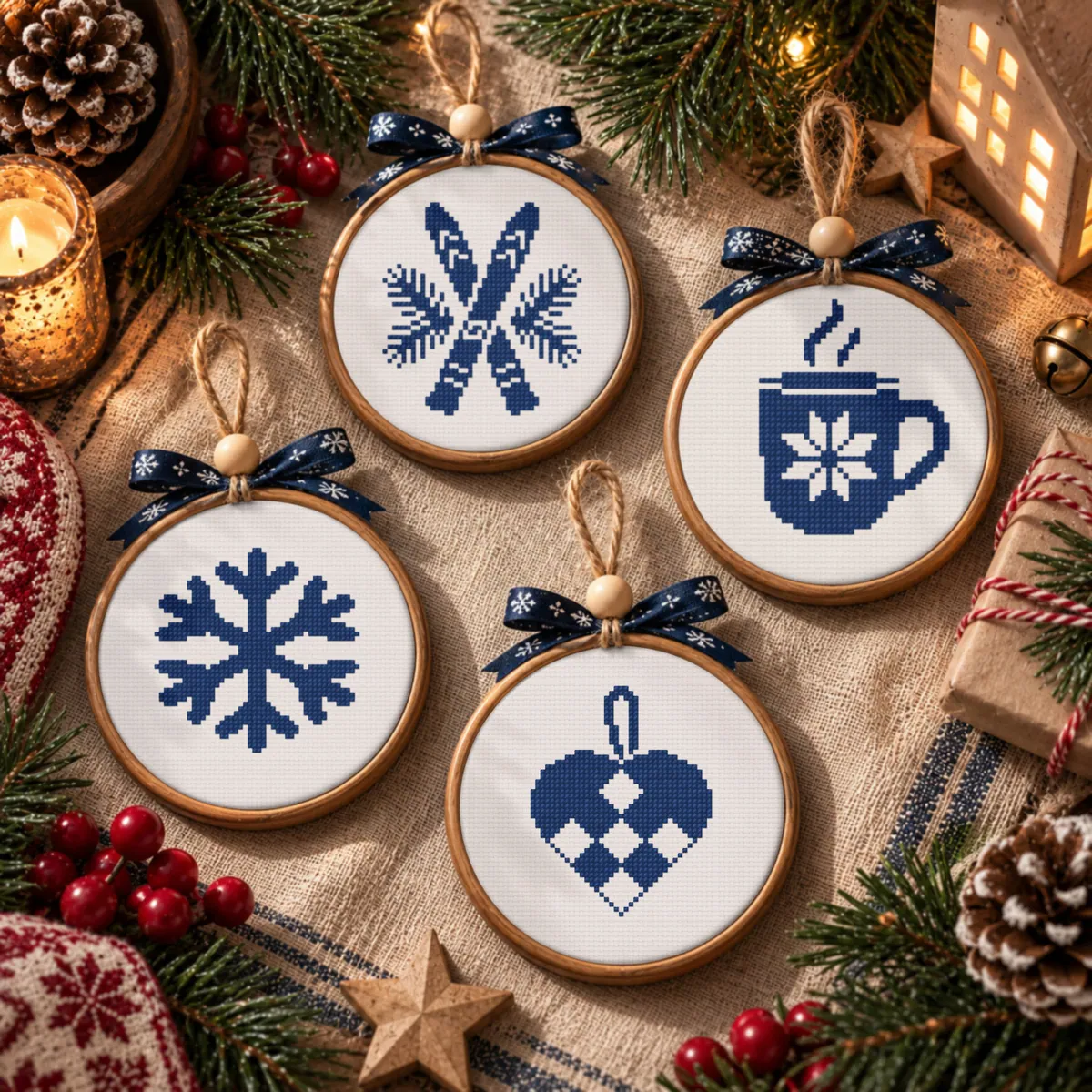 Preview 6 of Christmas Nordic Ornaments Monochrome