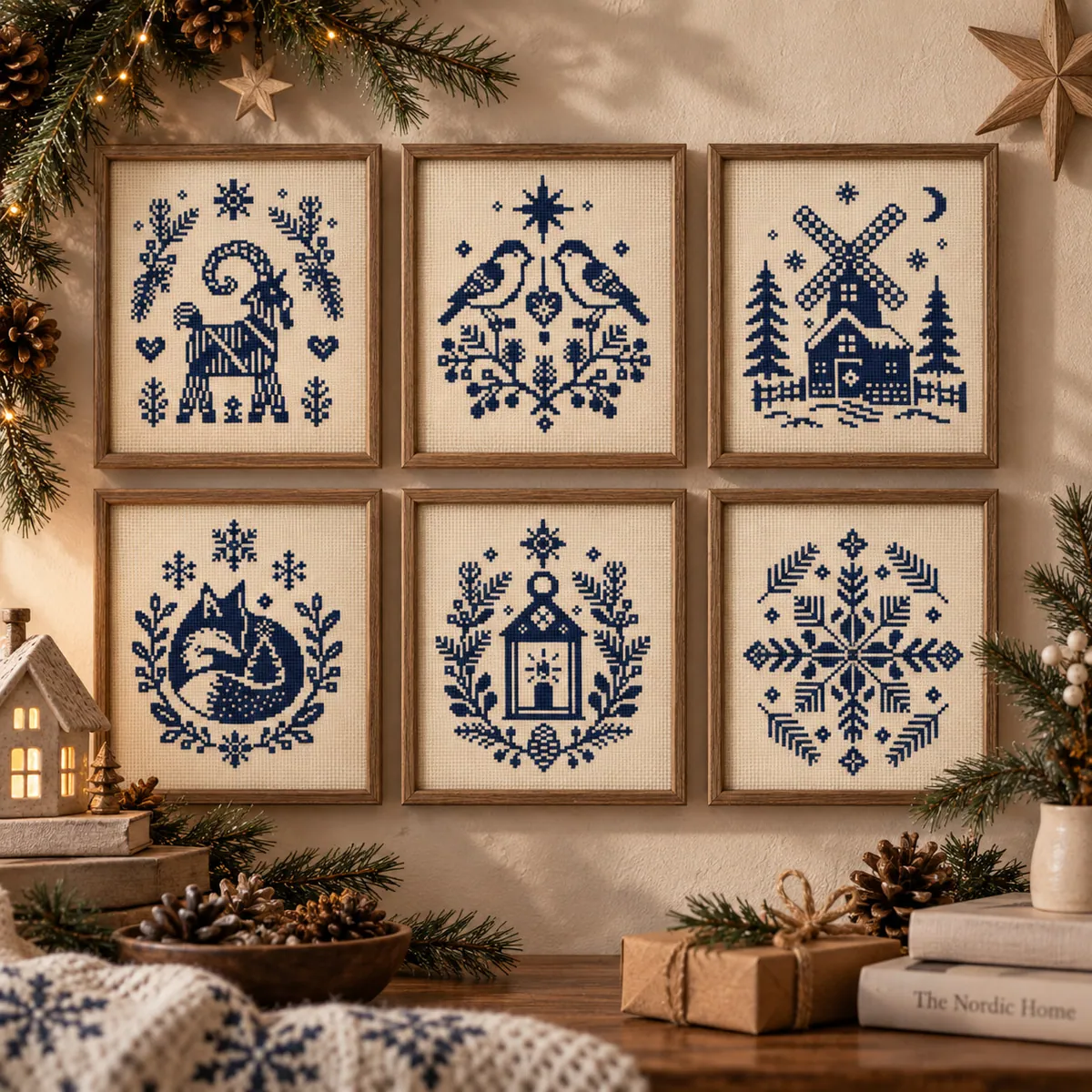 Stitch Jam Studio counted cross-stitch pattern: Christmas Nordic Winter Motifs