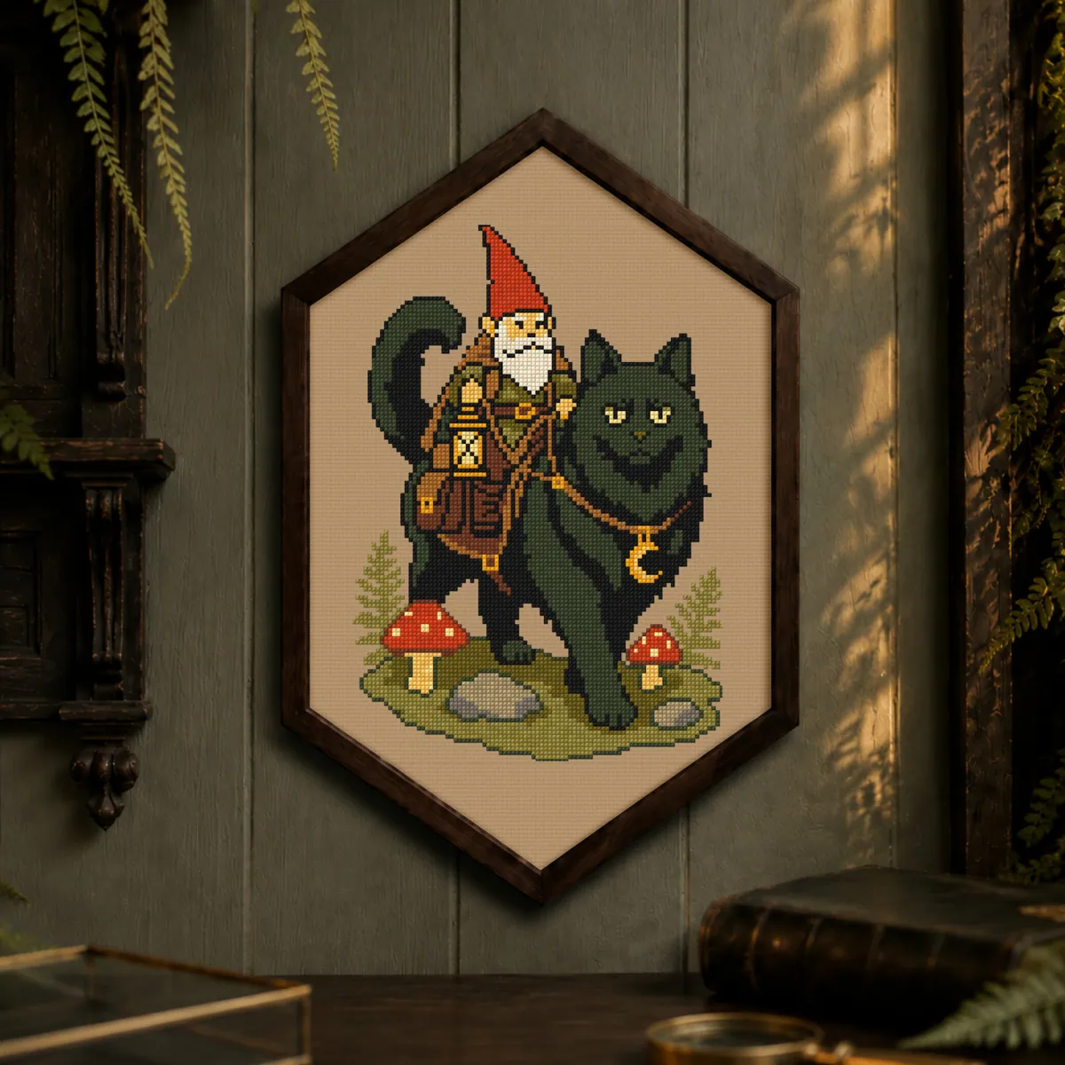Preview 4 of Fantasy Gnome and a Black Cat