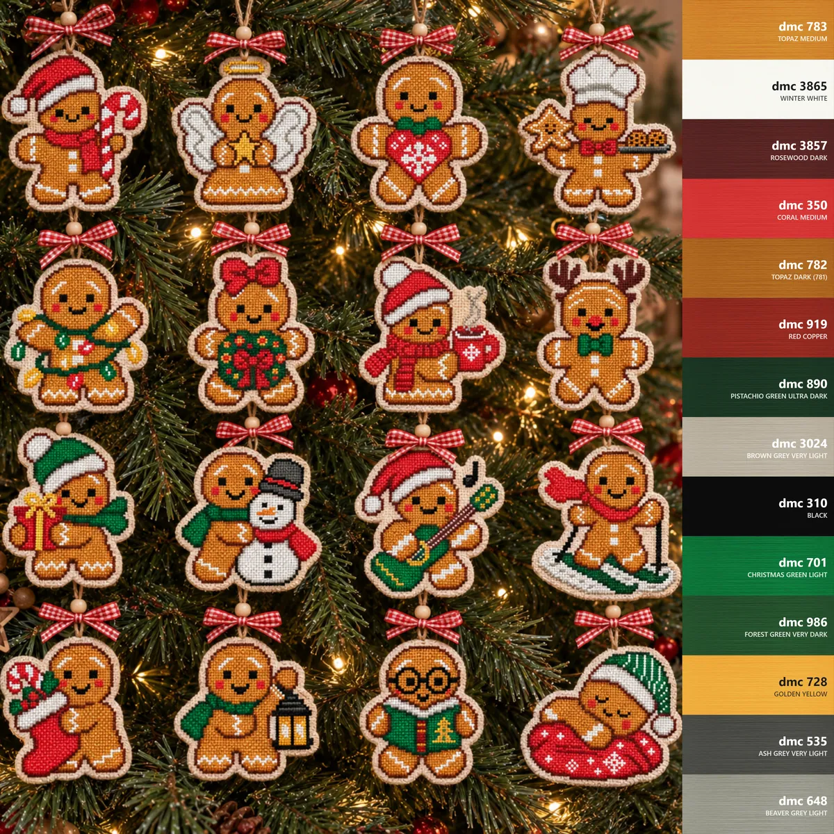 Preview 2 of Gingerbread men Christmas ornaments