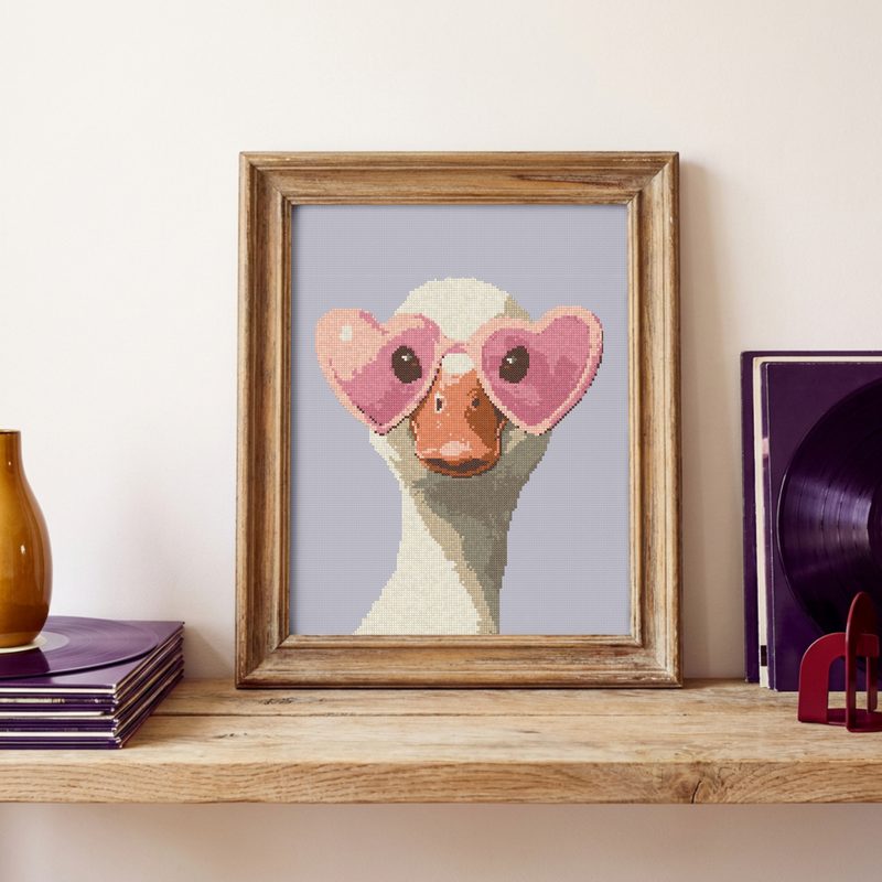Cute Goose — counted cross-stitch pattern by Stitch Jam Studio