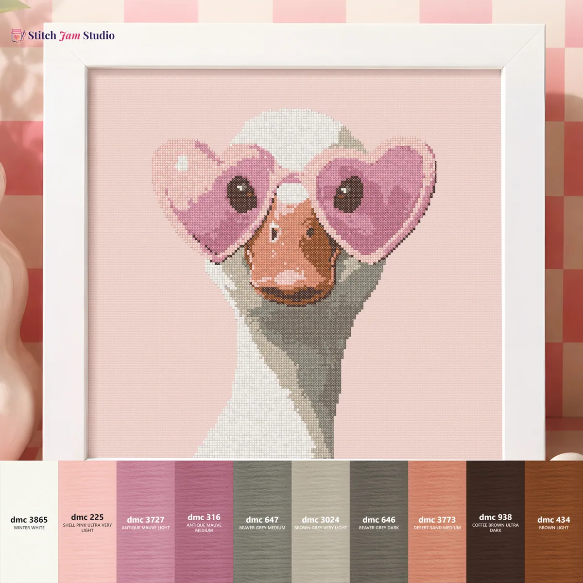 Goose — counted cross-stitch pattern by Stitch Jam Studio