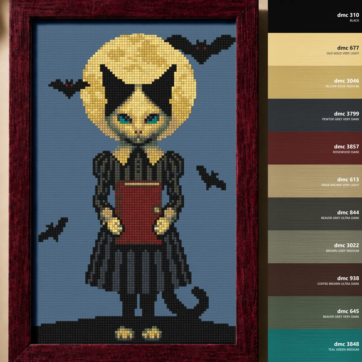 Preview 2 of Gothic Cat Librarian. Keeper of Forbidden Books