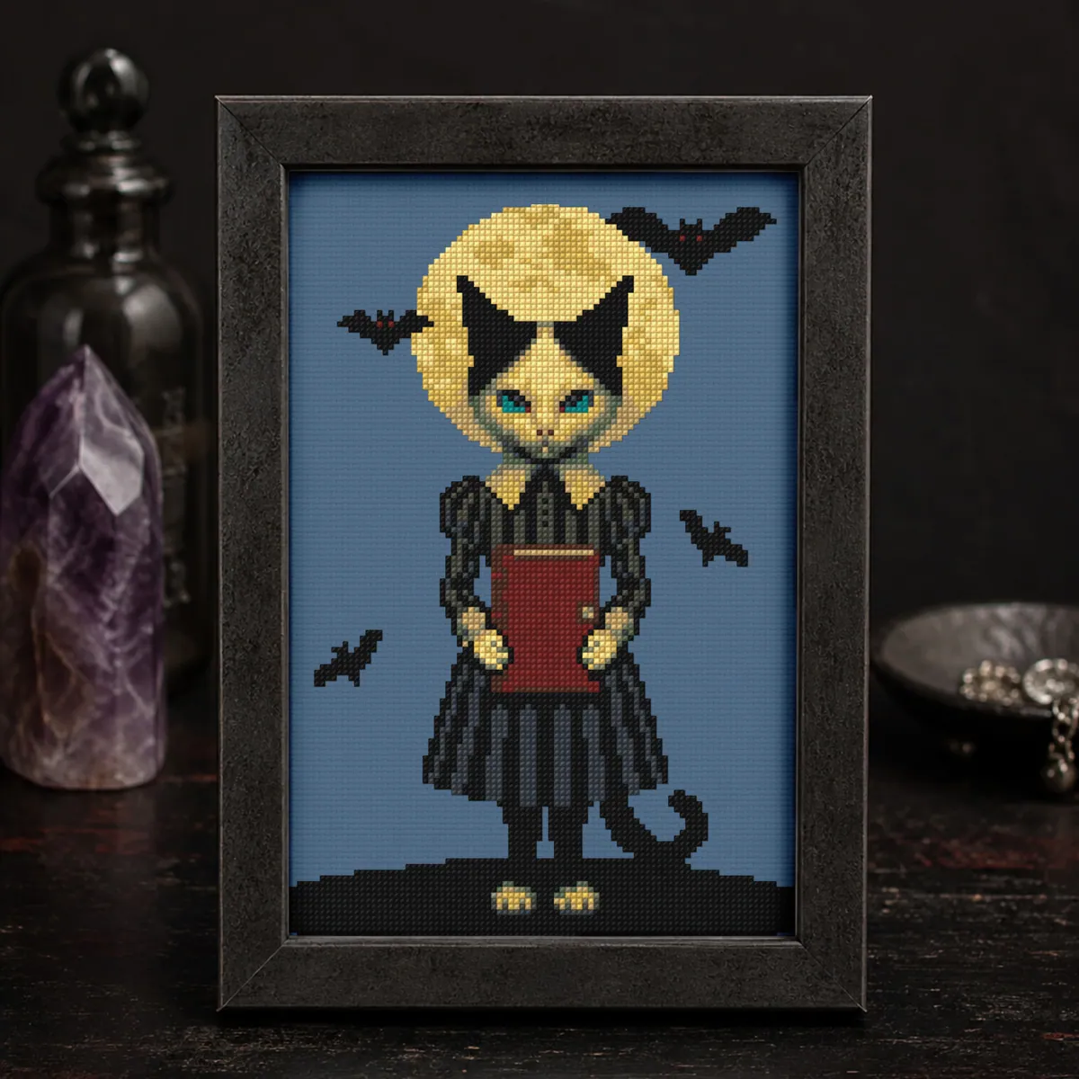 Preview 2 of Gothic Cat Librarian. Keeper of Forbidden Books