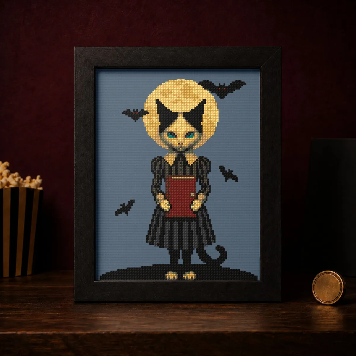 Preview 4 of Gothic Cat Librarian. Keeper of Forbidden Books