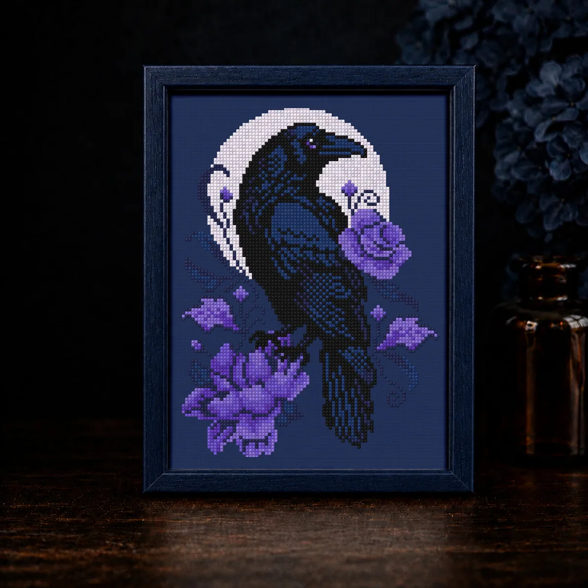 Preview 2 of Gothic Midnight Raven and Purple Roses
