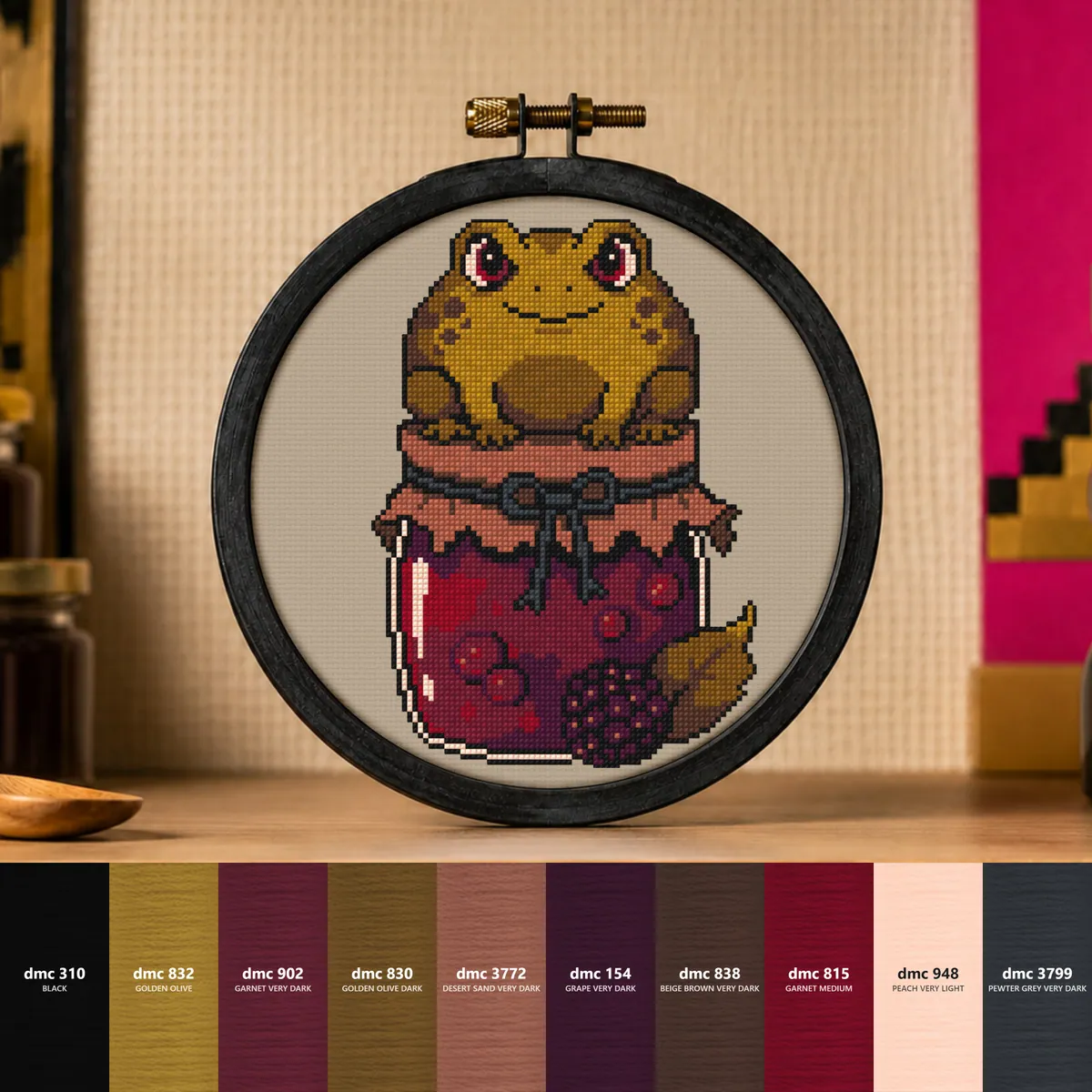 Preview 2 of Gothic Toad on Jam Jar
