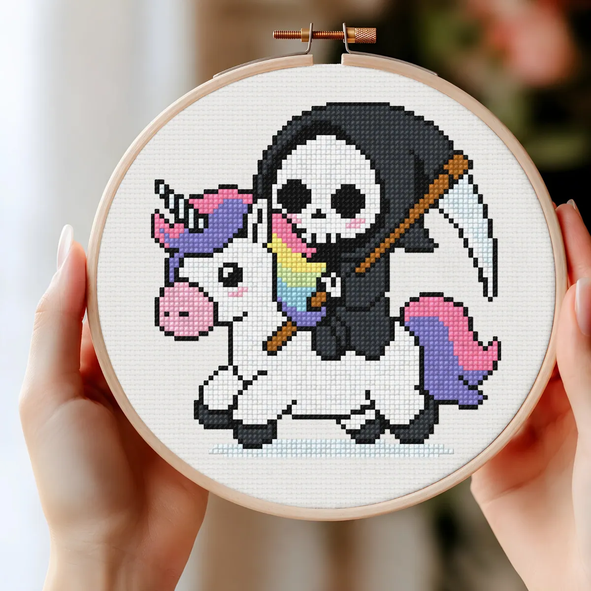 Preview 3 of Grim Reaper Riding a Unicorn