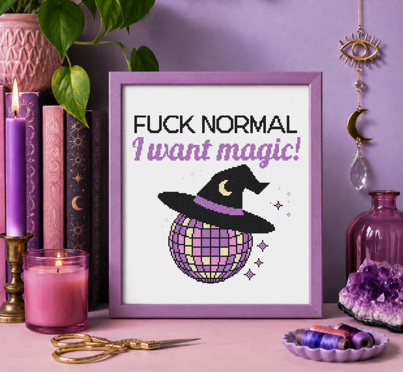 I Want Magic! — counted cross-stitch pattern by Stitch Jam Studio