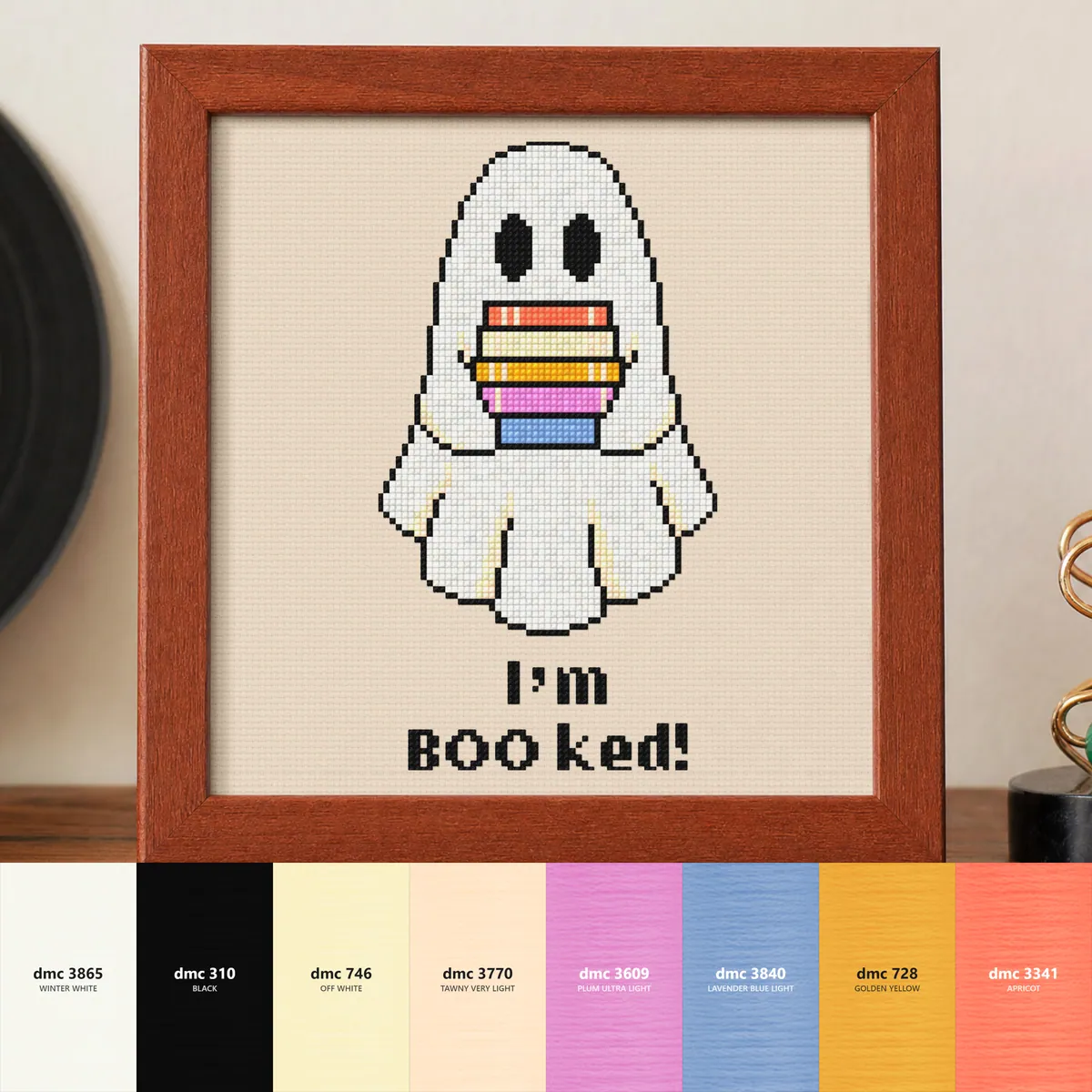 I'm BOOked! — counted cross-stitch pattern by Stitch Jam Studio