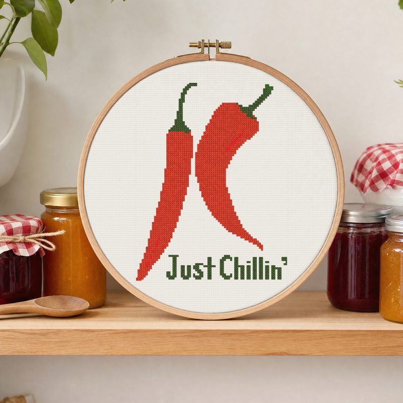 Just Chilling — counted cross-stitch pattern by Stitch Jam Studio