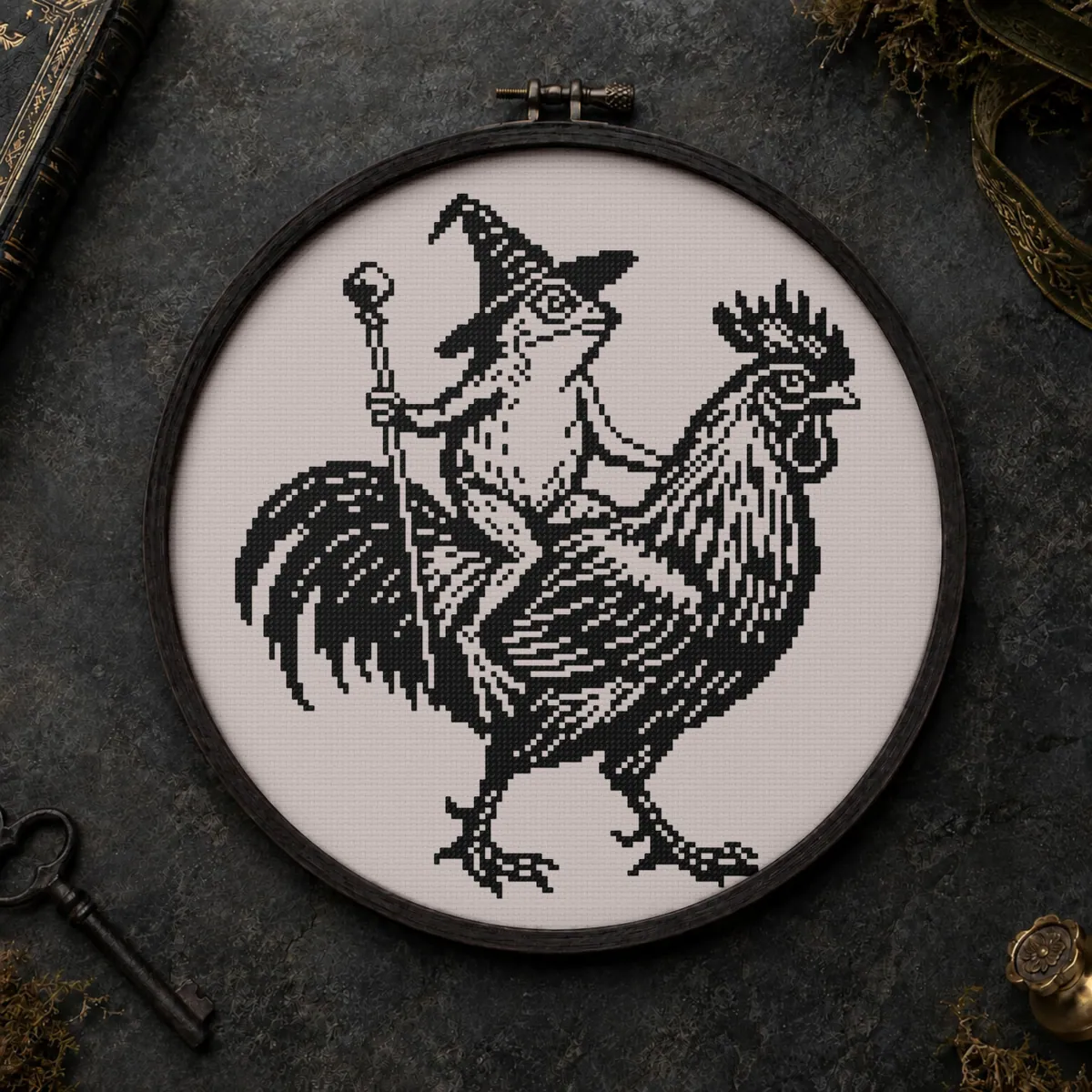 Preview 4 of Medieval Frog Wizard - Gothic Rooster Rider