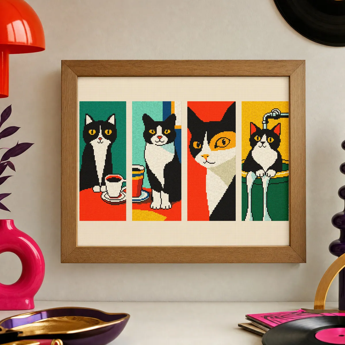Preview 3 of Modern black cats - mix