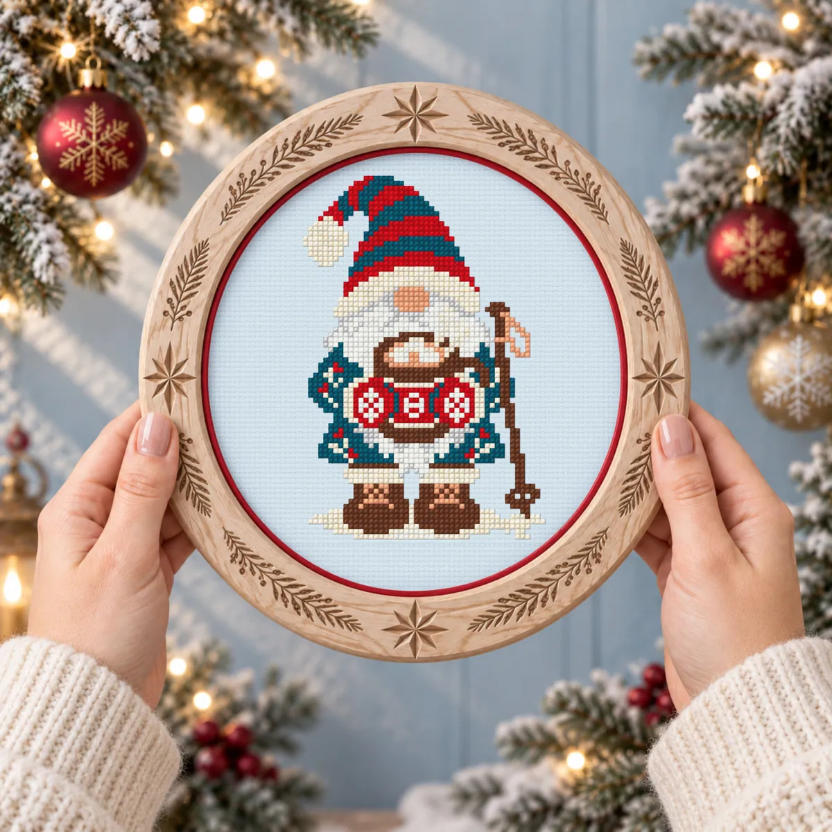 Preview 4 of Nordic Winter Hiker Gnome & Cocoa