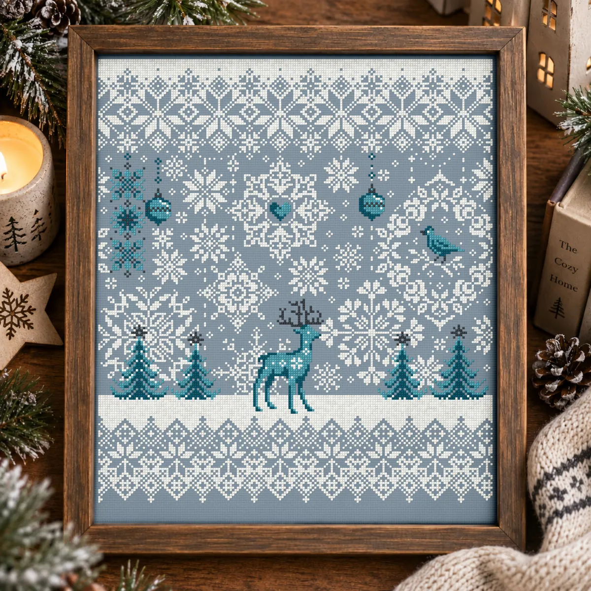 Stitch Jam Studio counted cross-stitch pattern: Nordic Winter Sampler
