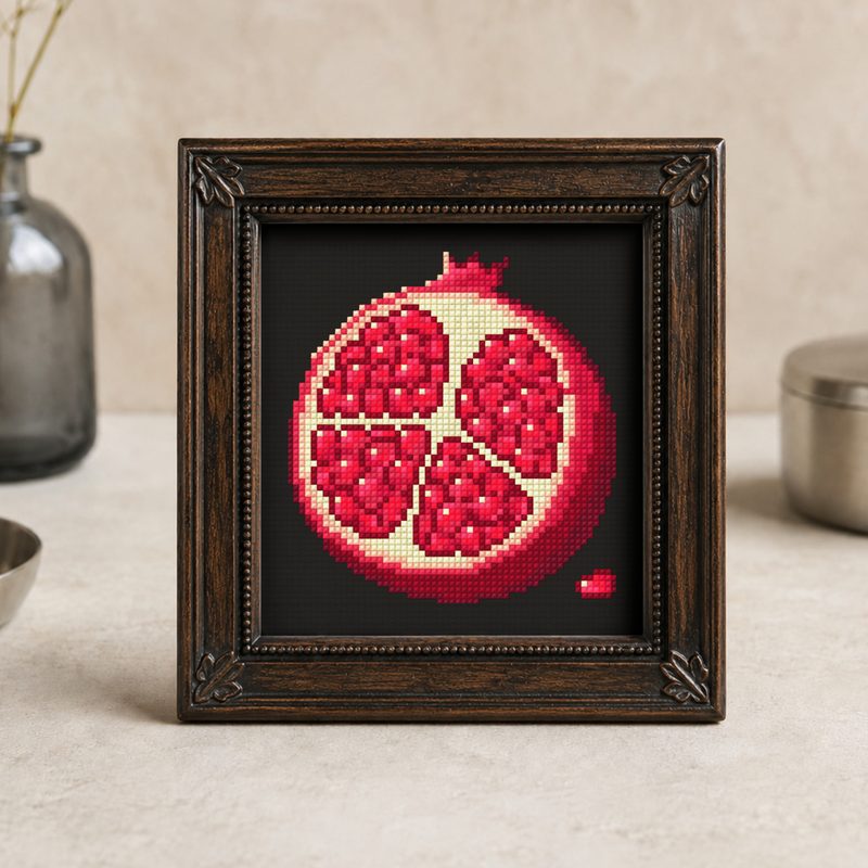 Pomegranate — counted cross-stitch pattern by Stitch Jam Studio