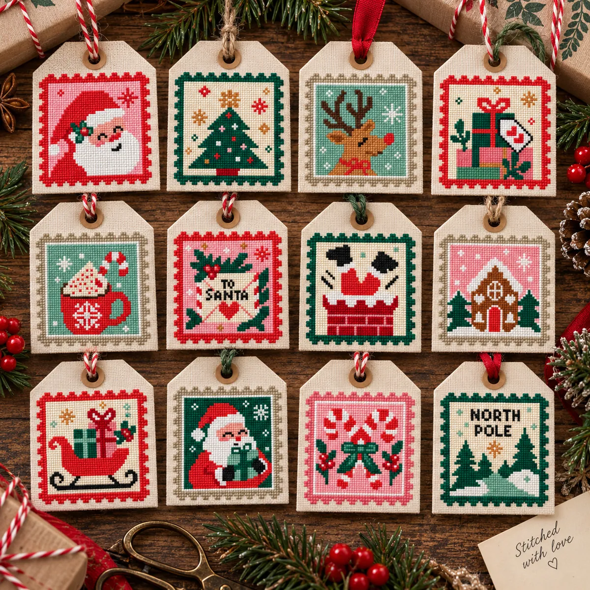 Preview 4 of Retro Christmas Stamp Sampler