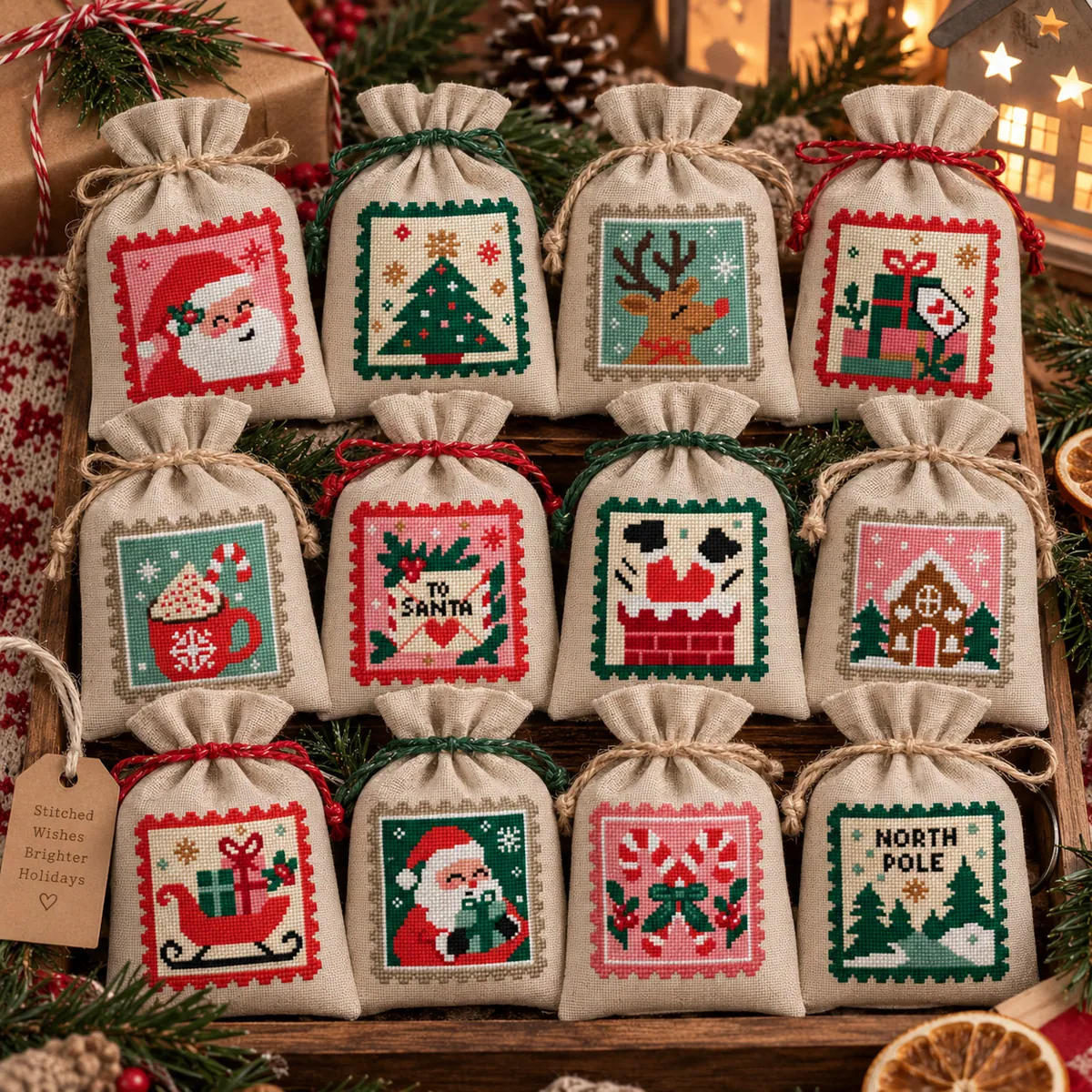 Preview 6 of Retro Christmas Stamp Sampler