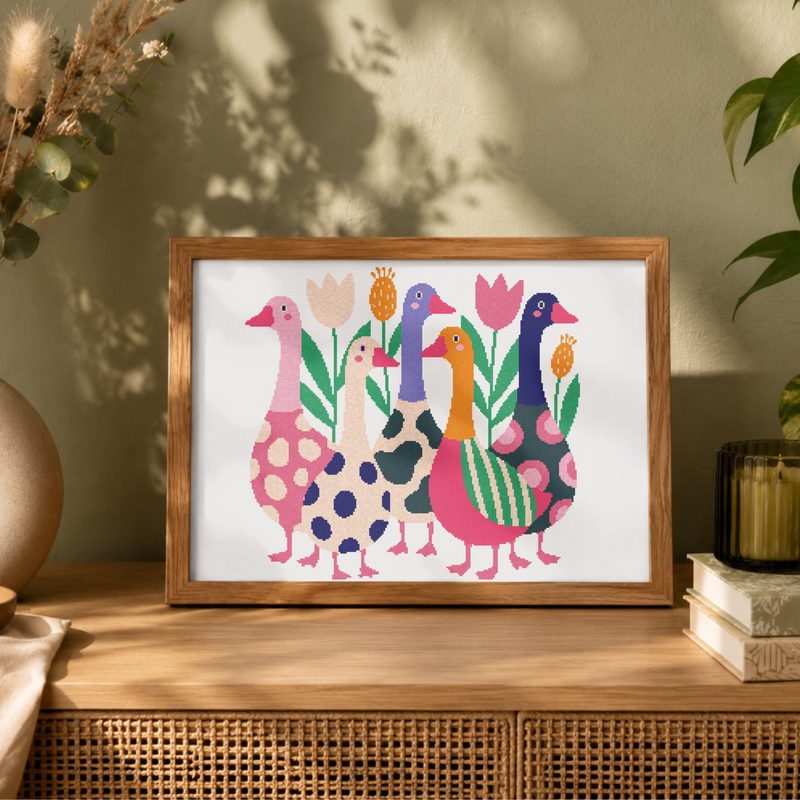 The Honk Committee — counted cross-stitch pattern by Stitch Jam Studio