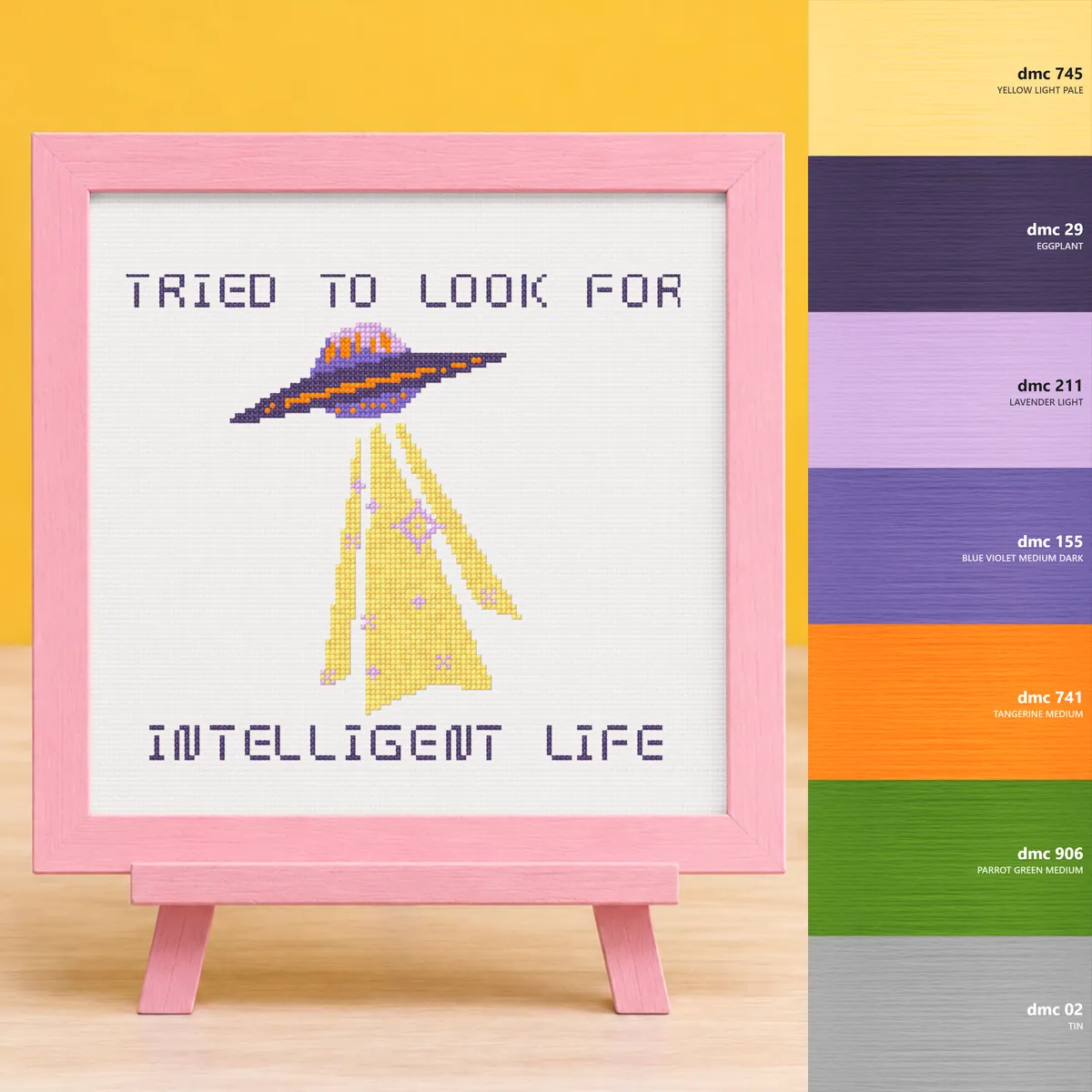 tried to look for intelligent life — counted cross-stitch pattern by Stitch Jam Studio