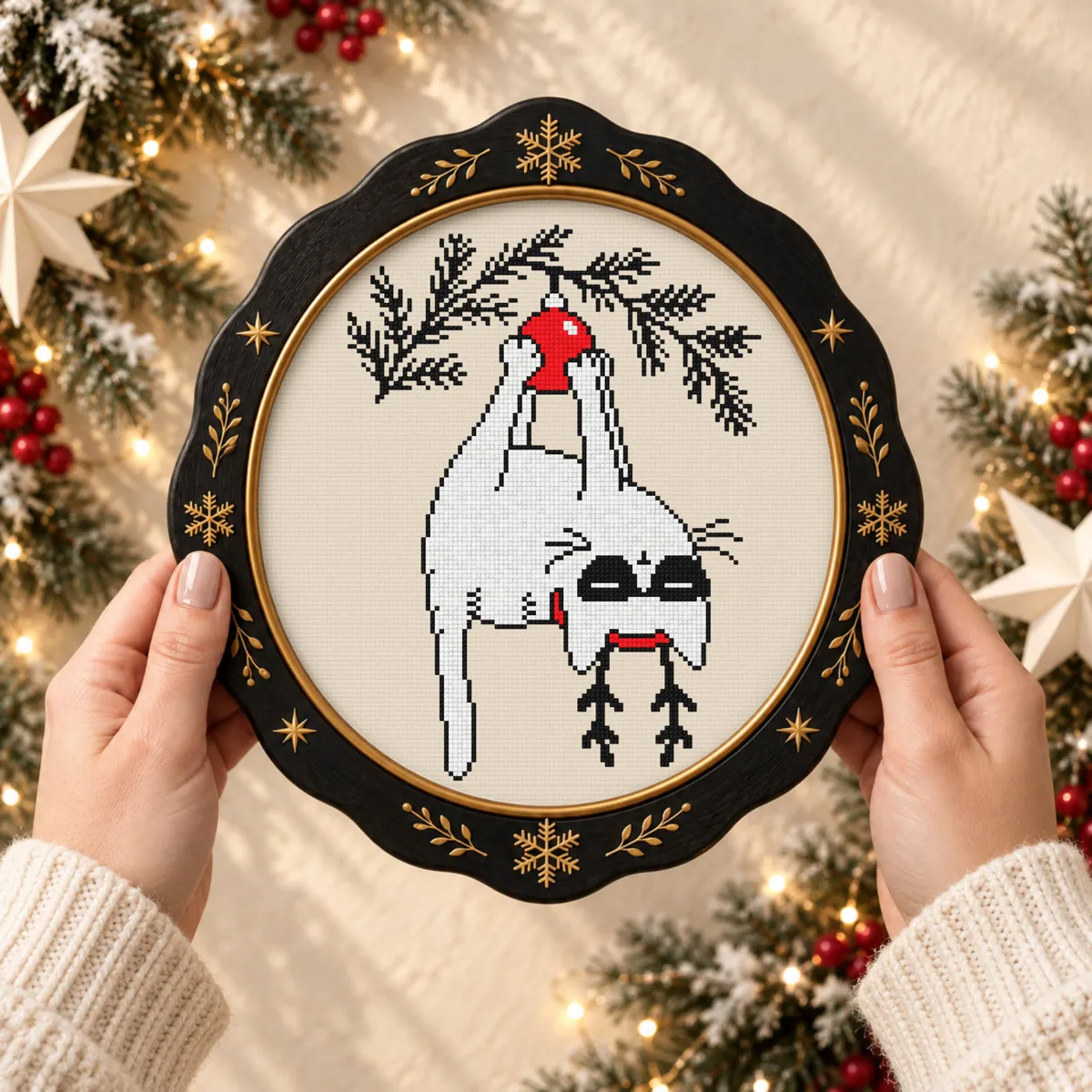 Preview 4 of Upside-Down Christmas Cat