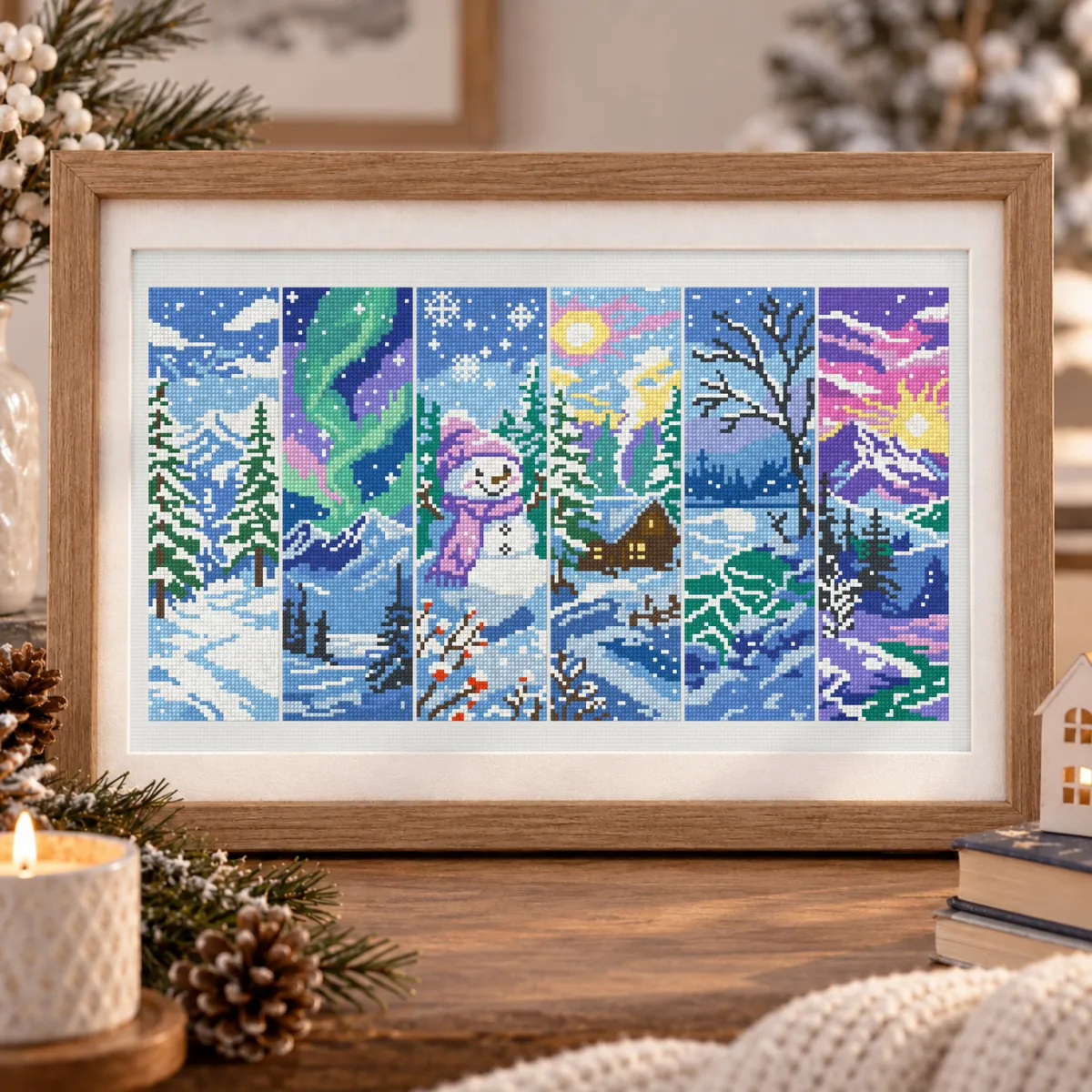 Preview 4 of Winter Forest Bookmarks Set