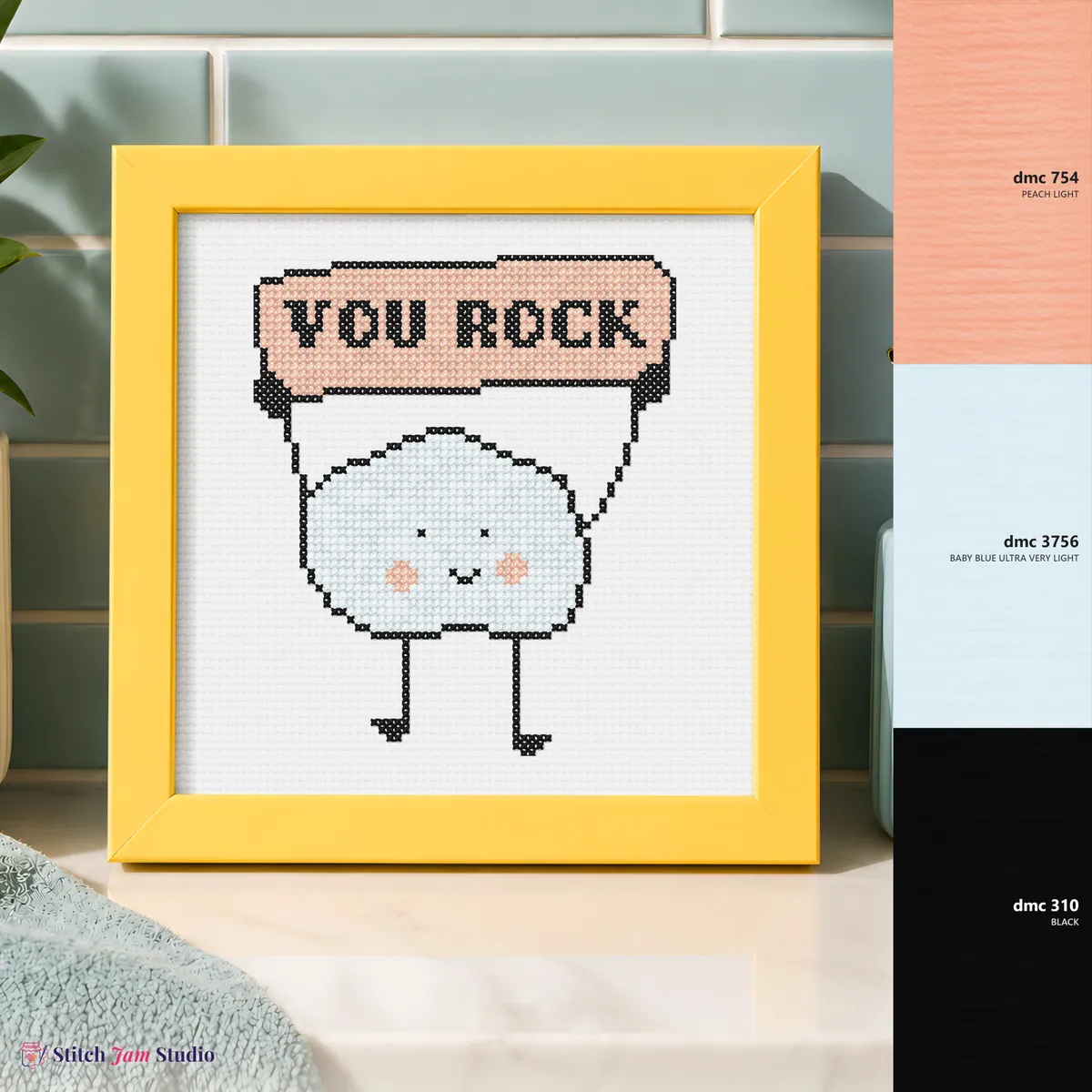 You Rock — counted cross-stitch pattern by Stitch Jam Studio